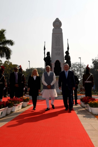 رئيس الحكومة بنيامين نتانياهو ورئيس حكومة الهند يطلقون اسم مدينة حيفا على دوار سير بنيودلهي